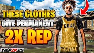 HOW TO GET PERMANENT 2x REP on NBA 2K25 HOW TO REP UP FAST + HOW TO GET GOLD CLOTHING in NBA 2K25