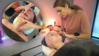 ASMR Face MASSAGE Pampering SPA & COSMETICS treatment  real person asmr  foam soft spoken