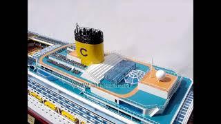 COSTA PACIFICA CRUISE SHIP MODEL 146 CM - HANDICRAFTS MODEL FROM GIA NHIEN CO. LTD - VIETNAM