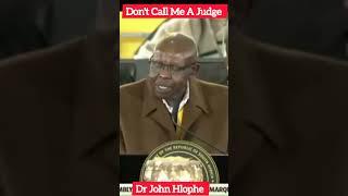 Please Dont Call Me A Judge Mr President