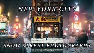 NYC Snow Street Photography POV  First Snowfall in 2022 Canon EOS R