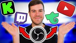 How To Multistream On OBS Studio Kick Twitch YouTube 