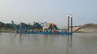 Julong CSD500 Cutter suction dredger testing in Bangladesh