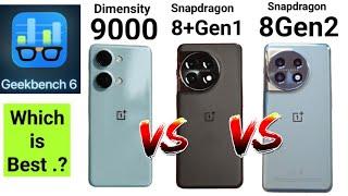 Dimensity 9000 vs Snapdragon 8Gen2 vs Snapdragon 8+Gen1 GeekBench 6 Comparison 