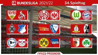 FIFA 22 Bundesliga  34.Spieltag - Die große Konferenz Alle 9 Spiele Prognose 202122 - Full HD
