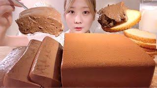 ASMR Rich Chocolate Pudding and Sugar Rusks【Mukbang Eating Sounds】【English subtitles】