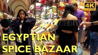 Istanbul Spice Bazaar Walking Tour in 4K UHD 50fps  Istanbul Travel Guide 2024