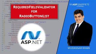 Using RequiredFieldValidator for RadioButtonList in ASP.Net