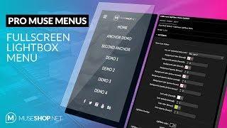 PRO MUSE MENUS  Fullscreen Lightbox Menu for Adobe Muse CC  Widget Tutorial  MuseShop.net