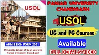 usol course details 2021Usol PG & UG courses available in PUPU CHANDIGARH USOL admission 2021