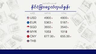 ငွေစျေး ရွှေစျေး ၁၅ရက် ဇူလိုင် ၂၀၂၄ မနက်ပိုင်း