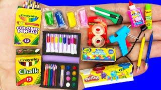 26 DIY MINIATURE SCHOOL SUPPLIES COLLECTION REALISTIC HACKS AND CRAFTS FOR BARBIE DOLLHOUSE 