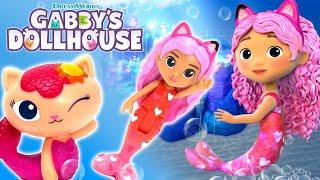 Gabbys Mermaid Transformation.... But With Toys  Scene Toy Recreation  GABBYS DOLLHOUSE