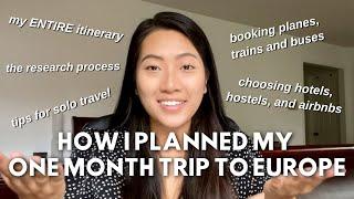 PLANNING MY ONE MONTH TRIP TO EUROPE  My Itinerary Process and Tips