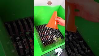 Plastic Cones VS Shredder   #shredder #shredding #satisfying #oddlysatisfying #satisfyingvideo