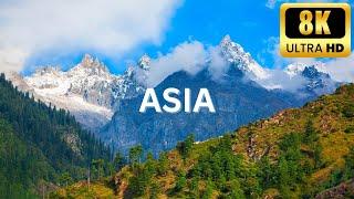 Asias Scenic Relaxation in 4k8K with Calming Music  Relaxing music 