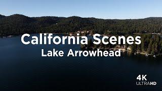 Aerial Views of Lake Arrowhead California  4K Drone Video