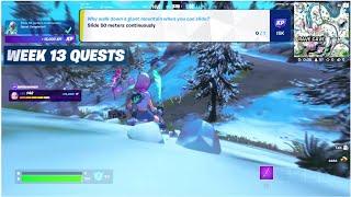 Slide 50 meters continuously  Fortnite C3 S3  Week 13 Quest