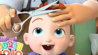 Baby JoJo s First Haircut  Going to The Hairdresser  Super JoJo Nursery Rhymes & Kids Songs