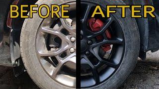 DIY Plasti Dip Your Rims Easiest way - Complete Guide Dodge Charger