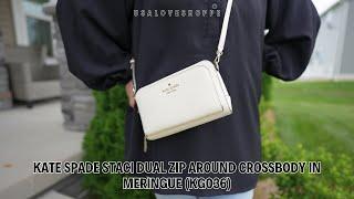 Episode 166 Kate Spade Staci Dual Zip Around Crossbody in Meringue KG036  Compact and easy