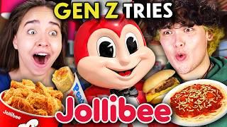 Gen Z Americans Try Jollibee For The First Time Chickenjoy Yumburger Jolly Spaghetti