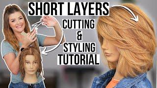 Youre STYLING Wrong. Style Your SHORTER Layers with Movement Cutting Tutorial