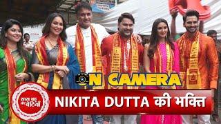 Nikita Dutta With Her Team Takes Blessings From Bappa For Her Upcoming Marathi Film  SBB