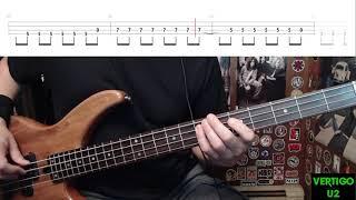 Vertigo by U2 - Bass Cover with Tabs Play-Along