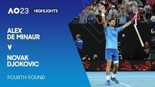 Alex de Minaur v Novak Djokovic Highlights  Australian Open 2023 Fourth Round