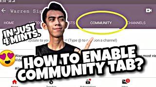 HOW TO ENABLE COMMUNITY TAB ON YOUTUBE  2021 METHOD  EASY TUTORIAL