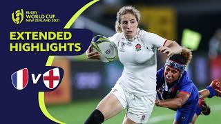 Red Roses edge France  France v England  Highlights  Rugby World Cup 2021