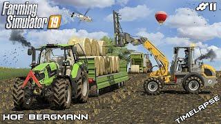 Harvesting RYE and selling STRAW BALES w KEDEX  Hof Bergmann  Farming Simulator 19  Episode 11