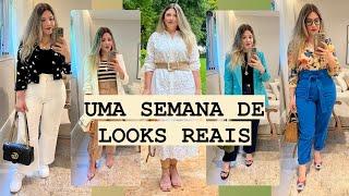 UMAS SEMANA DE LOOKS REAIS  7 looks  Como montar looks estilosos