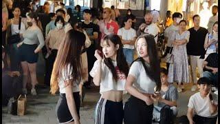 20220712 hongdae busking 홍대 미녀댄스팀 #레이디비Lady B 버스킹 18 - Pretty Savage _ BLACKPINK