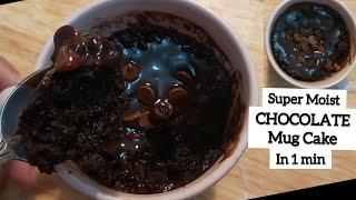 Super Moist Eggless Chocolate Cake in 1 min - Microwave recipe - 1min Perfect Chocolate Mug Cake