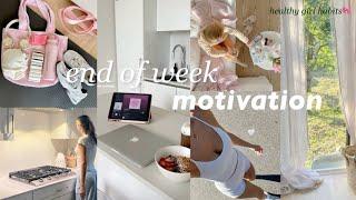 end of week MOTIVATION vlog work days cleaning + productive