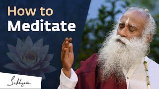 How to Meditate for Beginners  Sadhguru