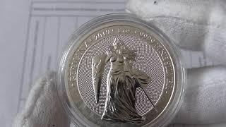 Первый серебряный слиток-монета Germania 2019 ограниченный тираж вес 1 унция проба 9999.