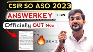 CSIR ASO Answerkey 2024 out now  Csir answer key 2024  csir exam analysis today  csir 2024