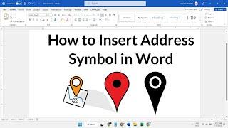 How to Insert Address Symbol in Word SOLVED