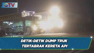 Tiba-tiba Mogok Dump Truk Tertabrak Kereta Api di Mojokerto - BIP 2311