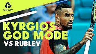 Nick Kyrgios GOD MODE vs Rublev  Miami 2022 Highlights