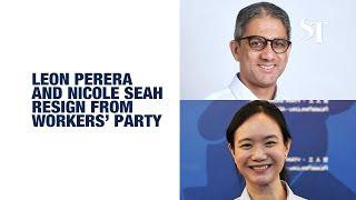 Workers’ Party’s Leon Perera and Nicole Seah resign over affair