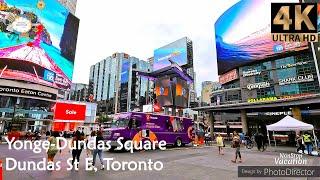 Yonge Dundas Square  Yonge Street - Toronto Downtown  Ontario Canada - Walk Tour 4K