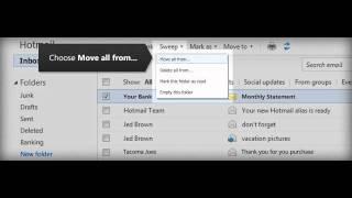 Hotmail 2011 Sweep To File