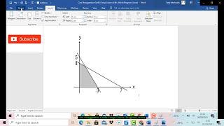 Cara Menggambar Grafik Fungsi di Ms Word. Program Linear - Matematika Wajib SMA Kelas XI.