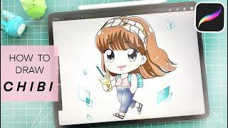PROCREATE TUTORIAL BEGINNER How to Draw CHIBI Character on your IPAD + 100 SUBSCRIBERS SPECIAL