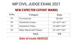 expected cut off marks civil judge exam 2021 exam date- 060522 after newly added posts