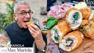 INVOLTINI di POLLO con PROSCIUTTO e FORMAGGIO impanati e FRITTI - Ricetta Chef Max Mariola